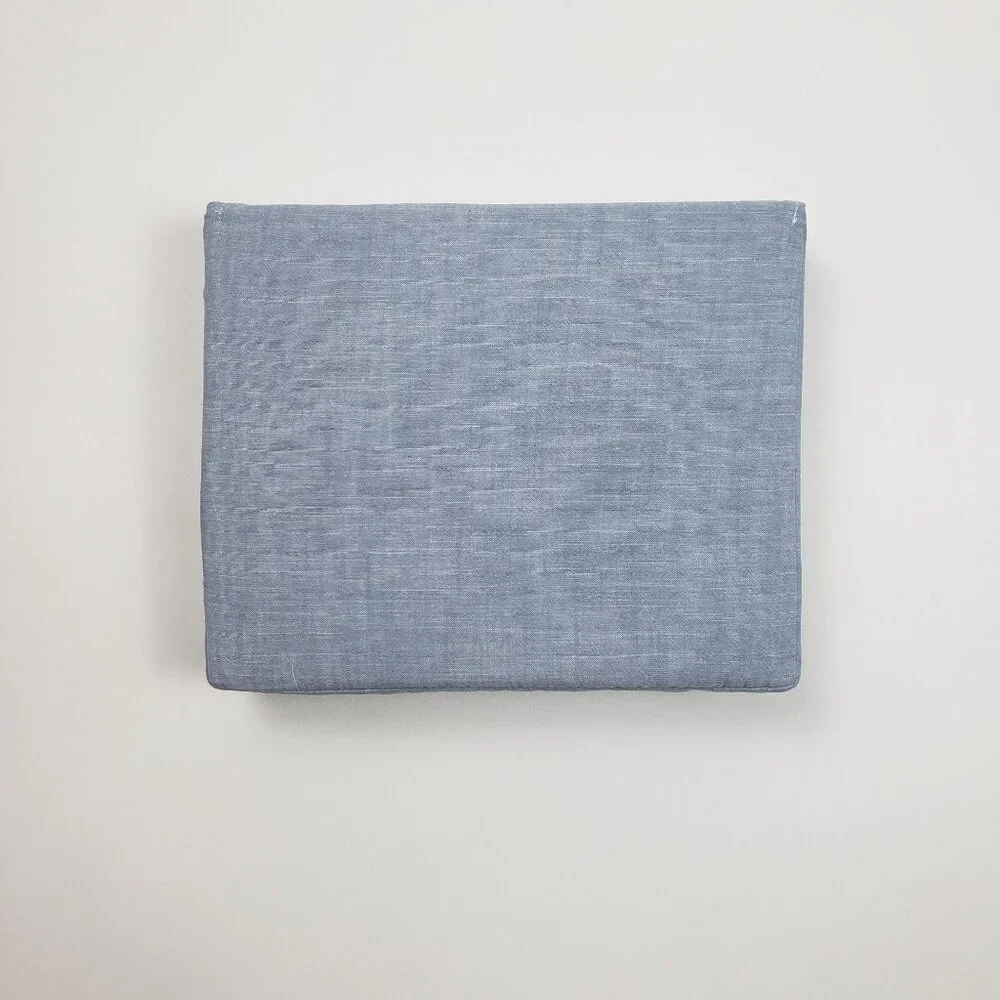 Ralph Lauren Home Workshirt Chambray Queen Flat Sheet Blue 100% Cotton 108 x 96 - Picture 7 of 16